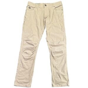 KÜHL Konfidant Air Pants Men’s 36 Beige Hiking Camping Cargo Pants Stretchy Slim